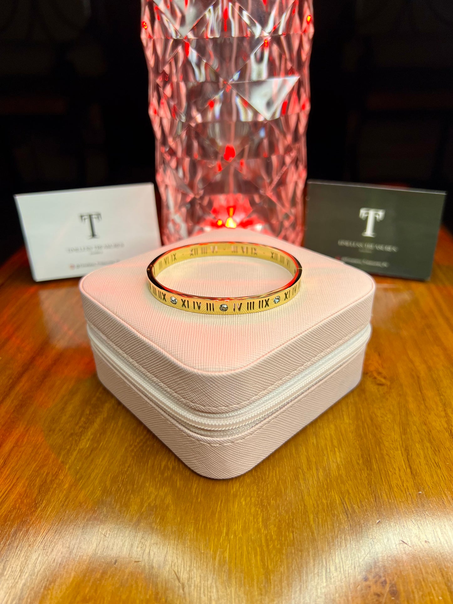 Premium Quality Stainless Steel 18k Roman Stone Handcuff