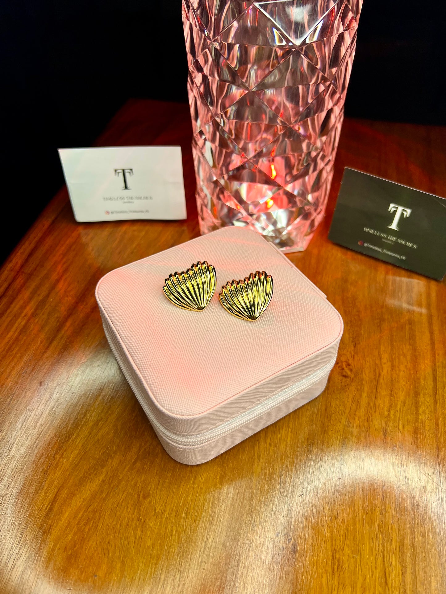 Premium Quality Stainless Steel 18k Lining Heart EarStuds