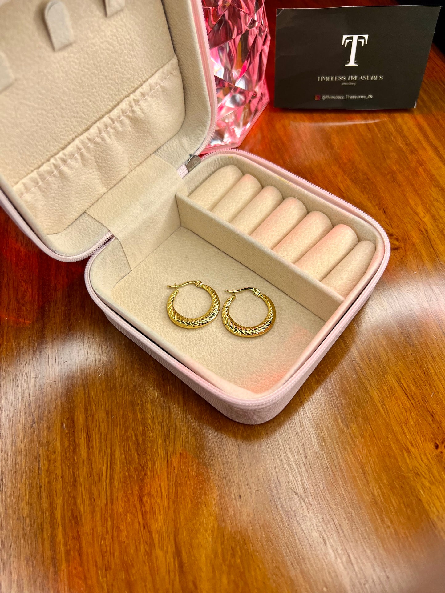 Premium Quality Stainless Steel 18k Luxury Gold Hoops