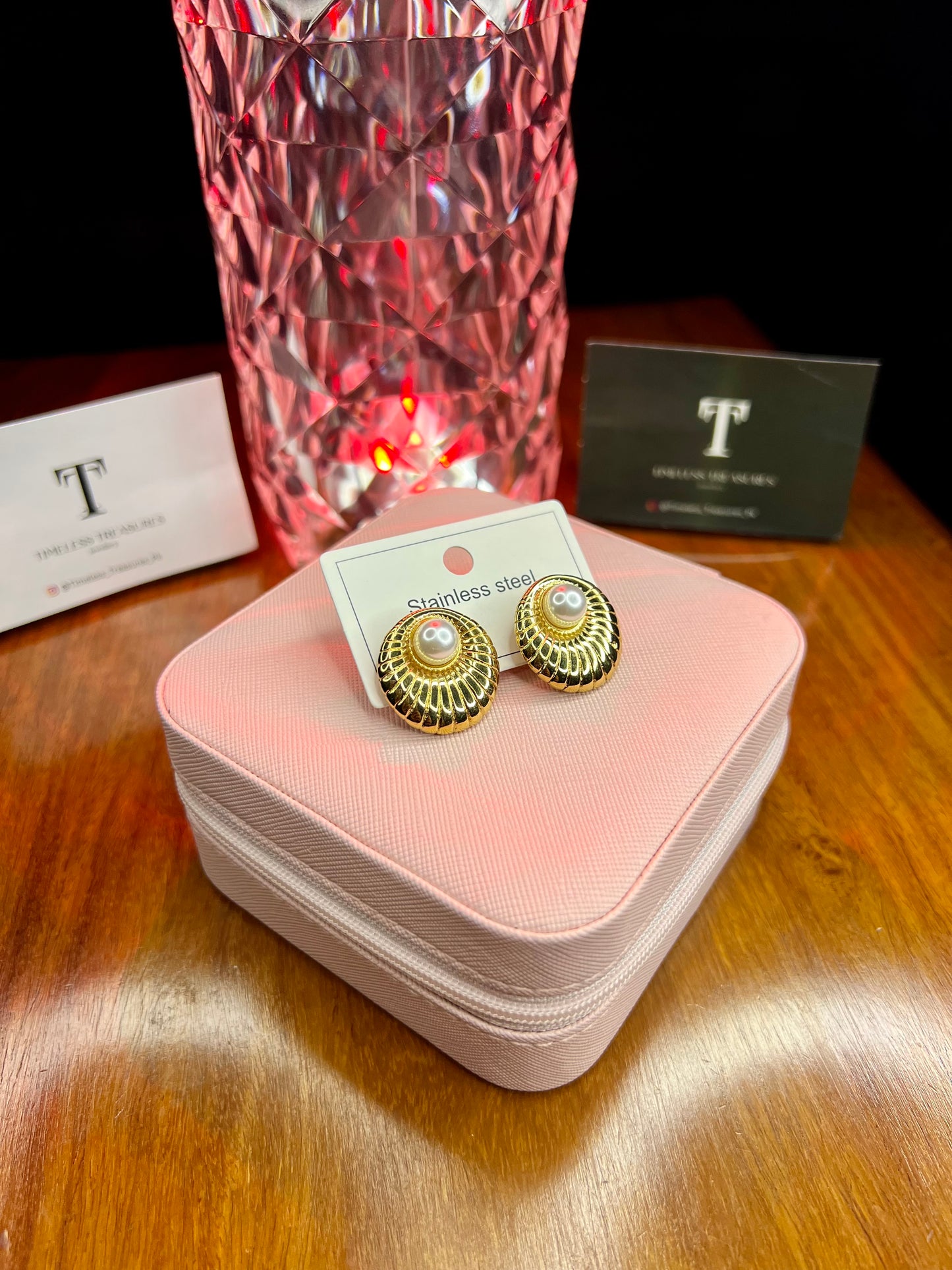 Premium Quality Stainless Steel 18k Sea Shell EarStuds