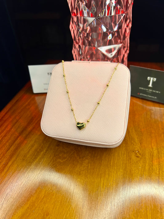 Premium Quality Stainless Steel 18k Golden filled Heart Necklace