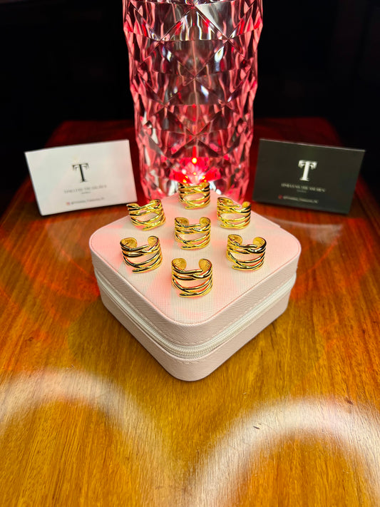 Premium Quality Stainless Steel 18k Bold Twist Ring