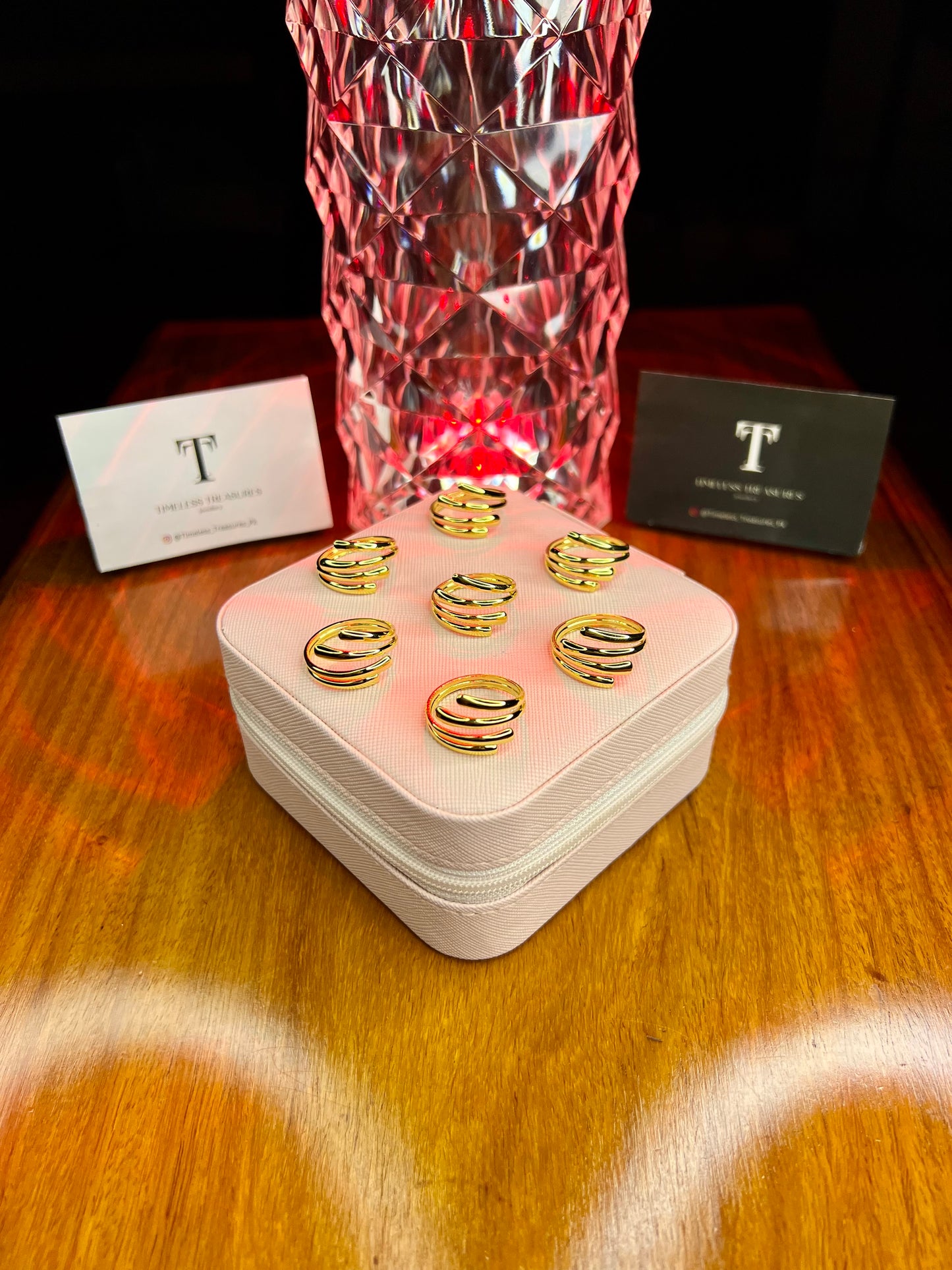 Premium Quality Stainless Steel 18k Aura Spiral Ring