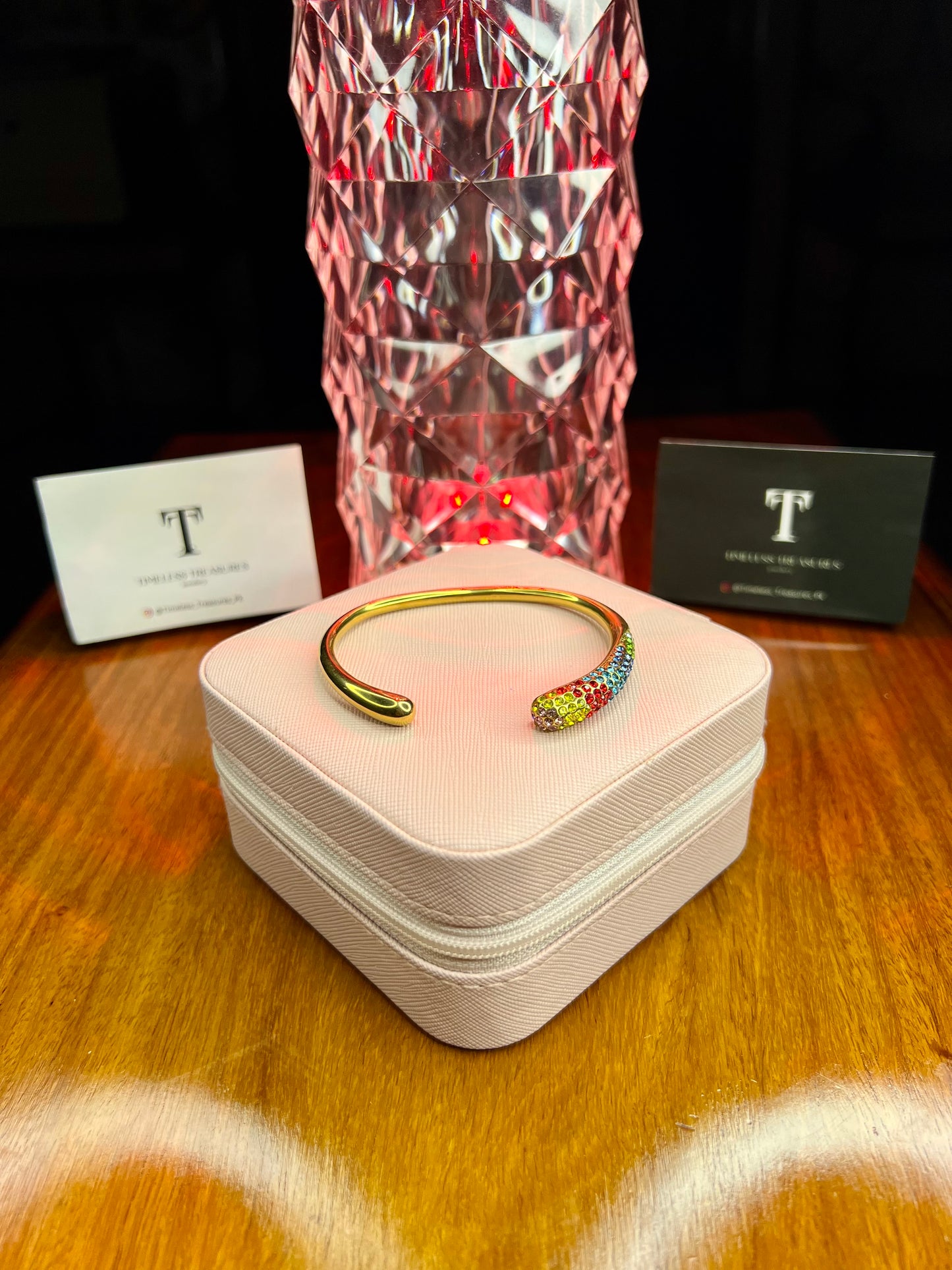 Premium Quality Stainless Steel 18k Rainbow Lux Handcuff