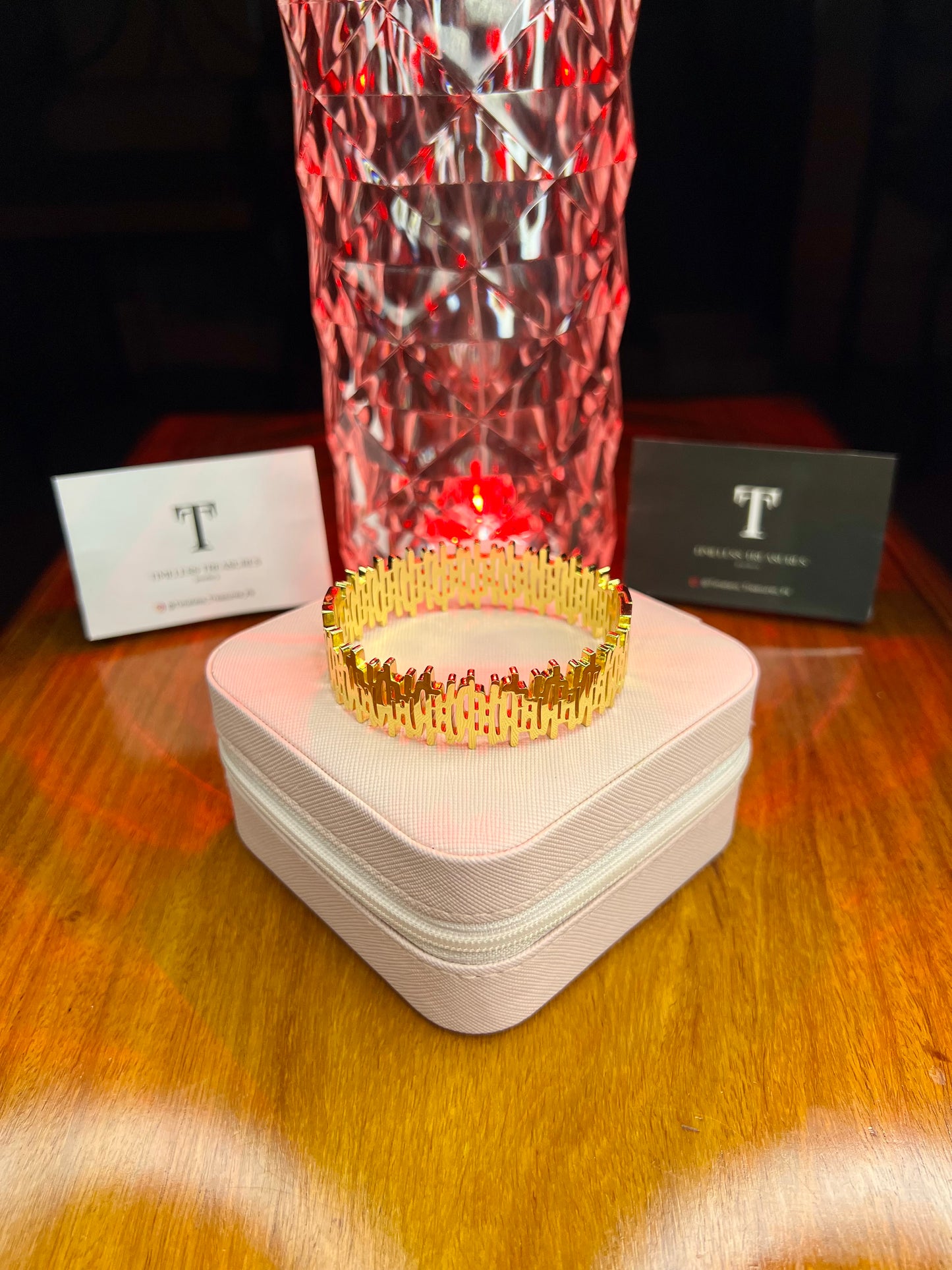 Premium Quality Stainless Steel 18k Auric Wave Handcuff