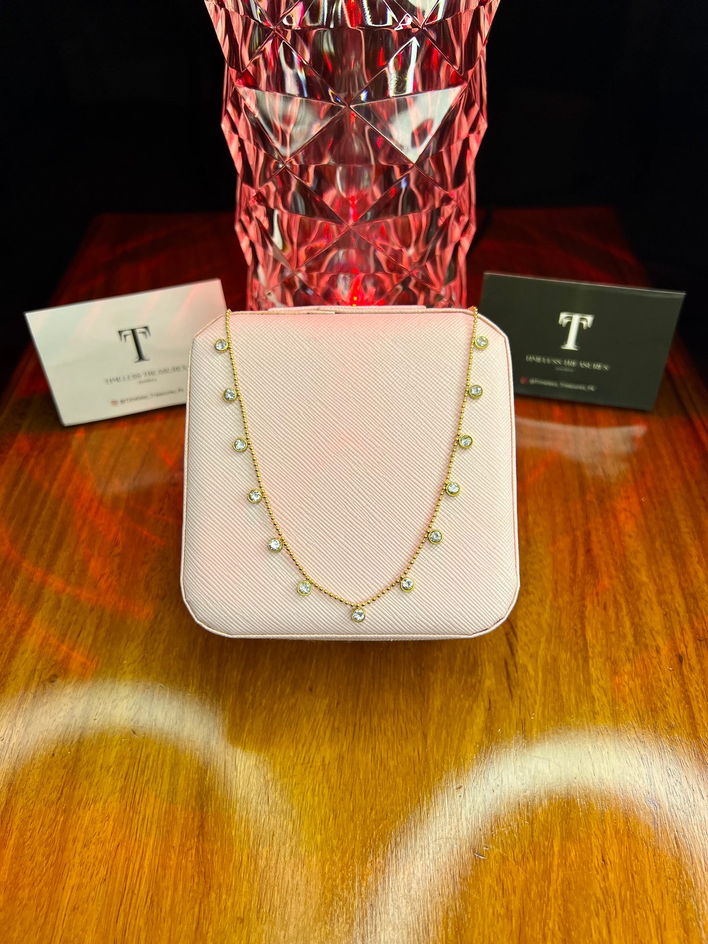 Premium Quality Stainless Steel 18k MoonStone Necklace