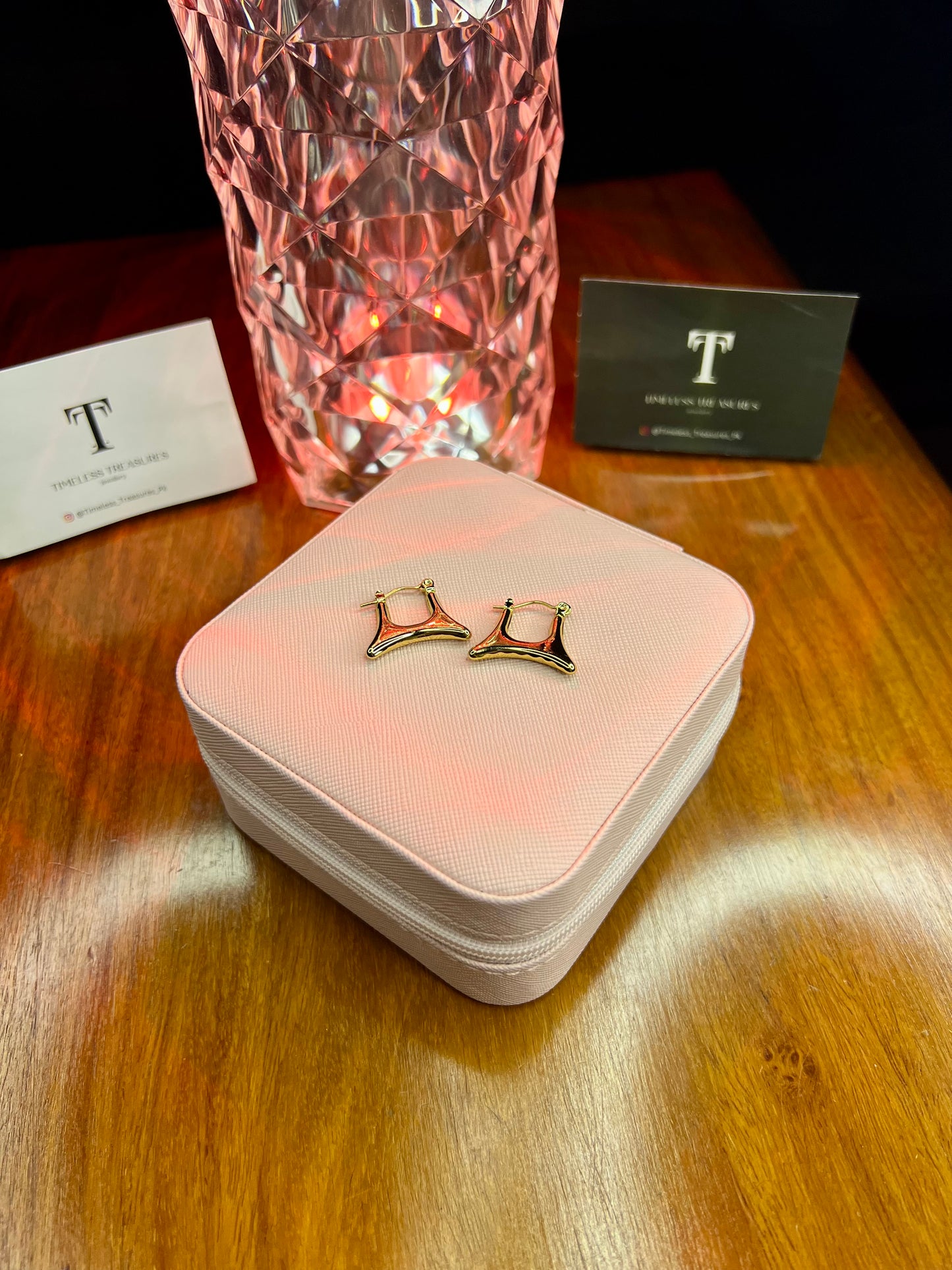 Premium Quality Stainless Steel 18k Square Gold Earrings