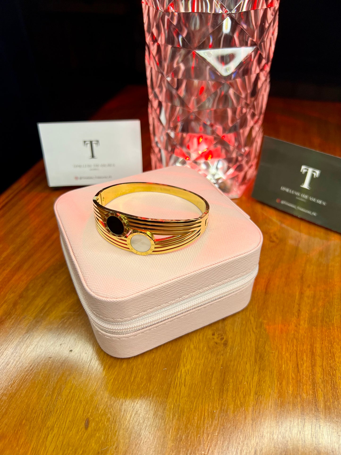 Premium Quality Stainless Steel 18k Double Roman Gold Handcuff