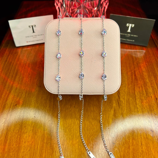 Premium Quality Stainless Steel Grace Line Crystal Bracelet