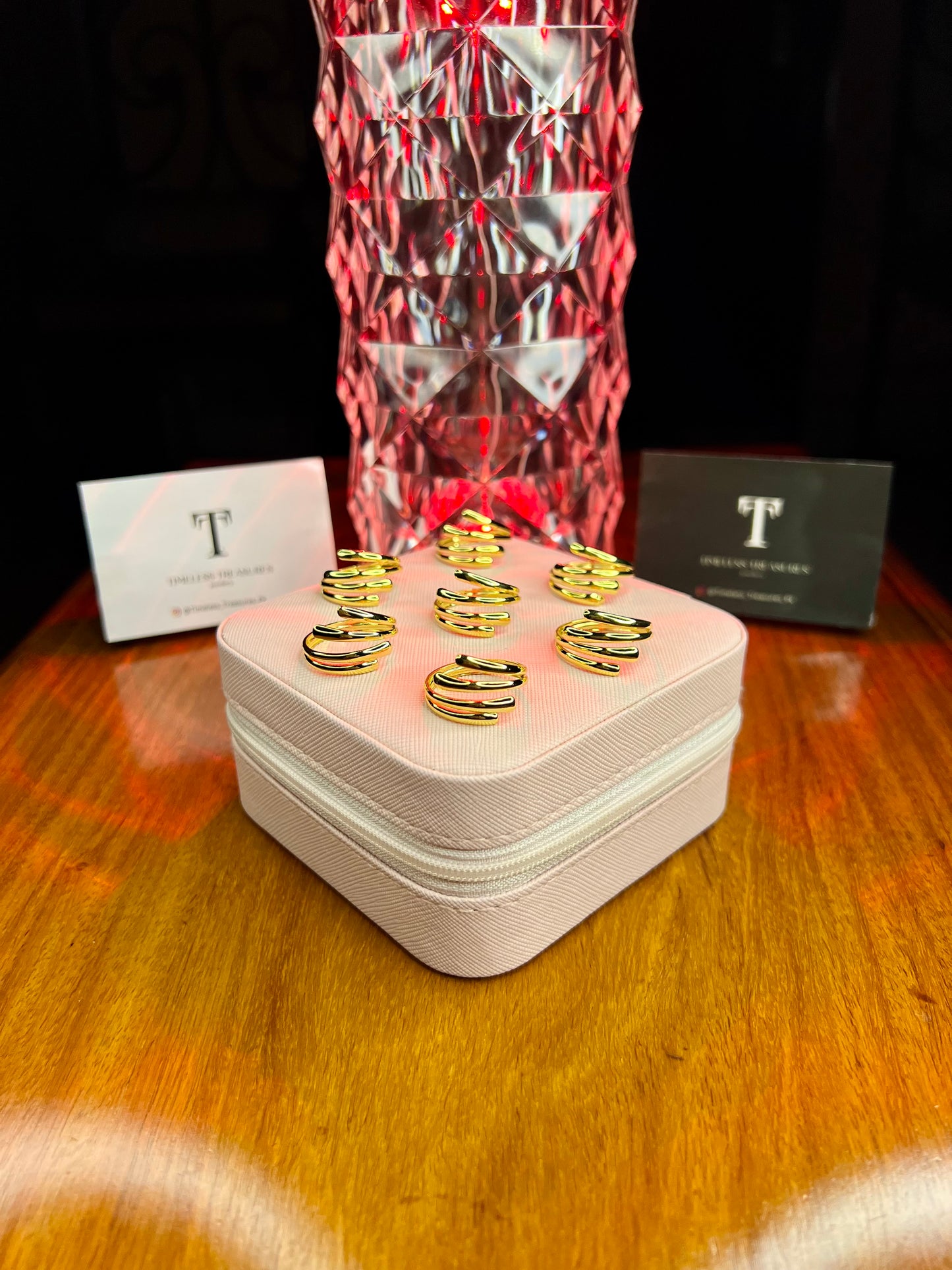 Premium Quality Stainless Steel 18k Aura Spiral Ring