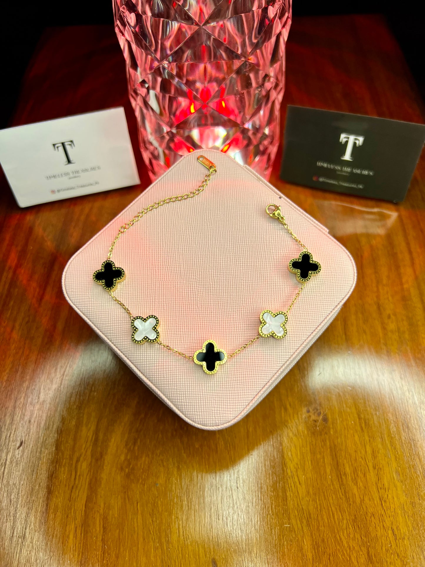 Premium Quality Stainless Steel 18k Double Side Cover Bracelet