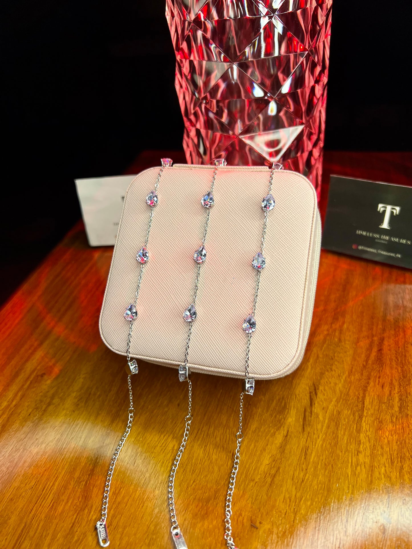 Premium Quality Stainless Steel Grace Line Crystal Bracelet