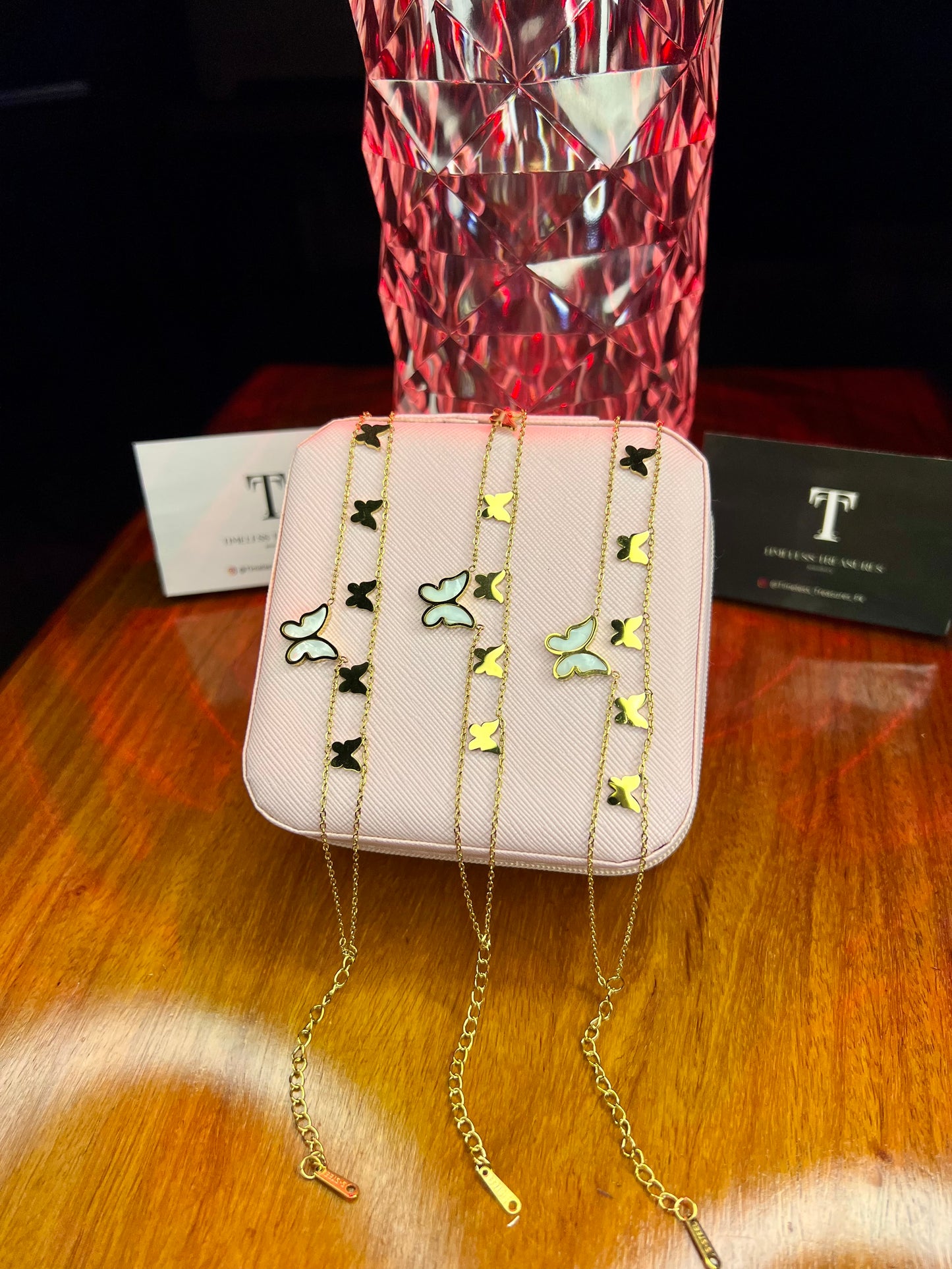 Premium Quality Stainless Steel 18k Butterfly Bloom Bracelet