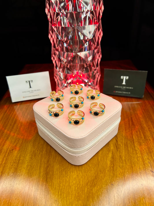 Premium Quality Stainless Steel 18k Duo Gleam Layered Gold Ring