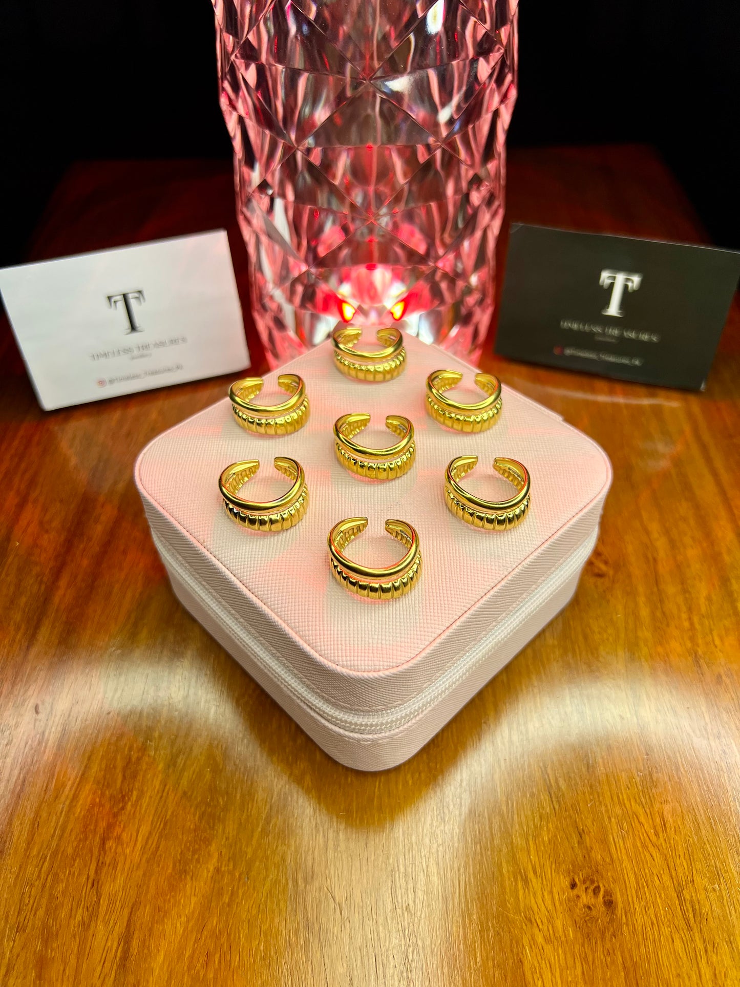 Premium Quality Stainless Steel 18k Luxury Adjustable Ring