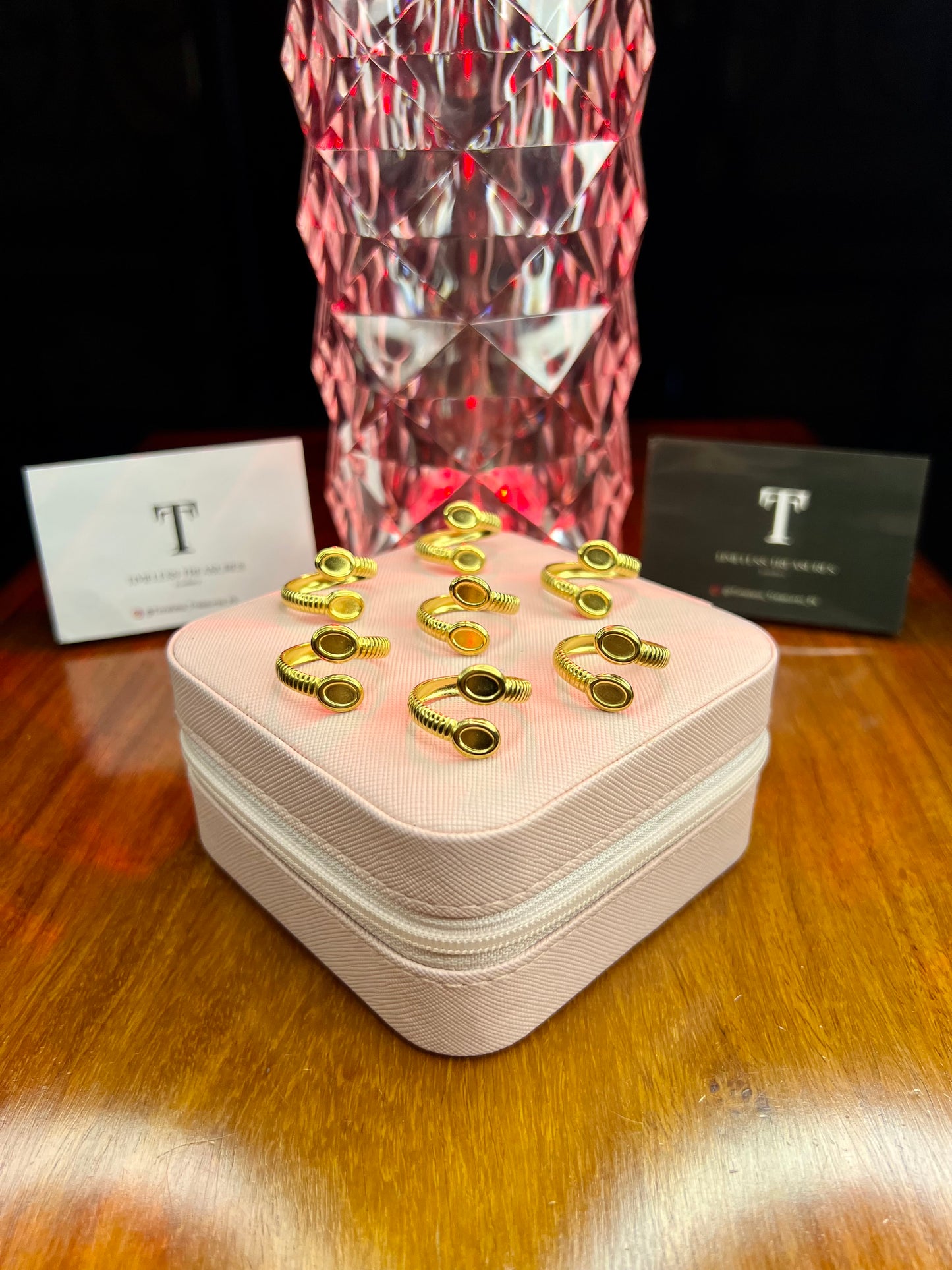 Premium Quality Stainless Steel 18k Luxe Spiral Ring