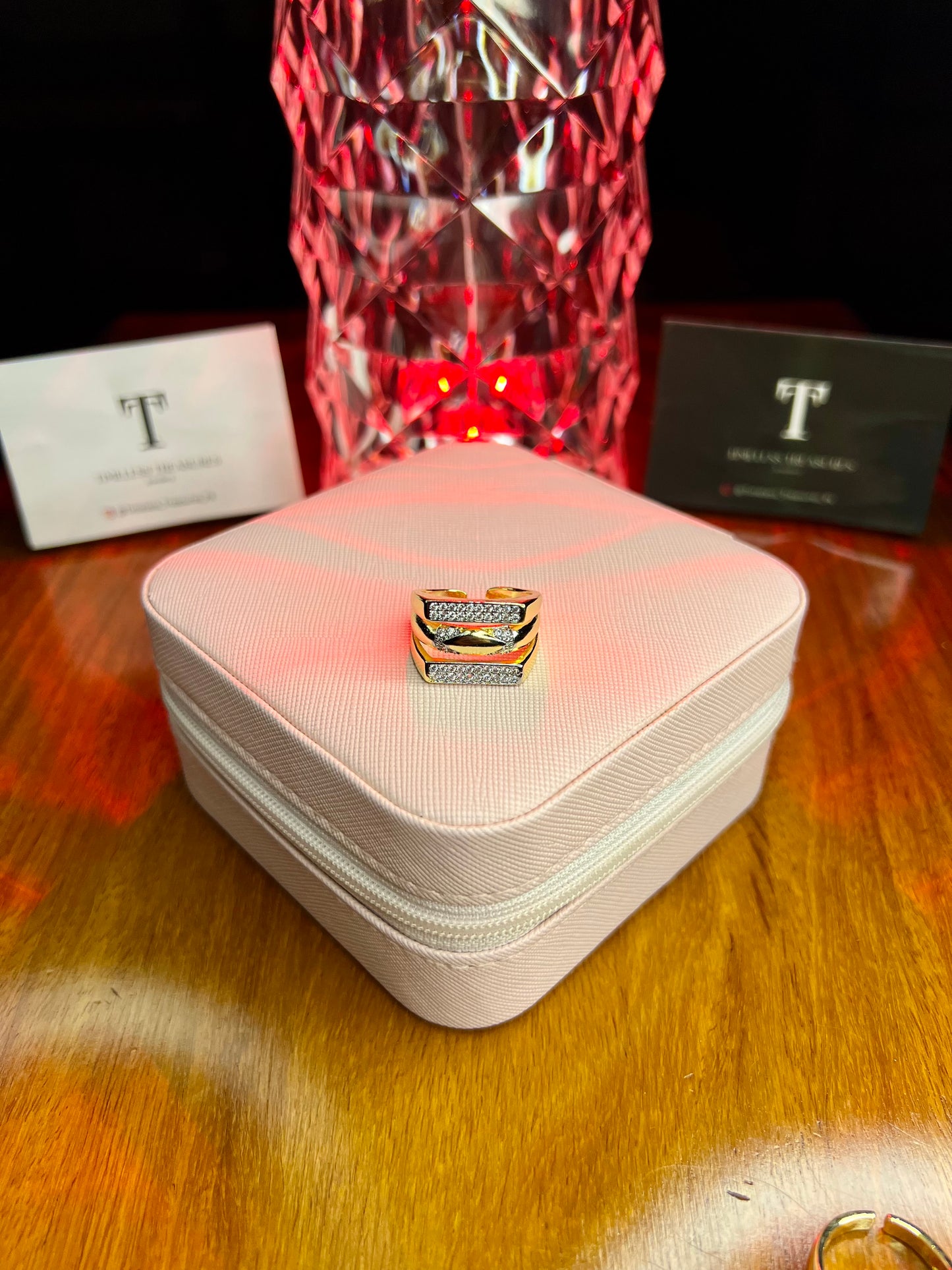 Premium Quality 18k Gold Plated Micro Zircon Egyptian Rings