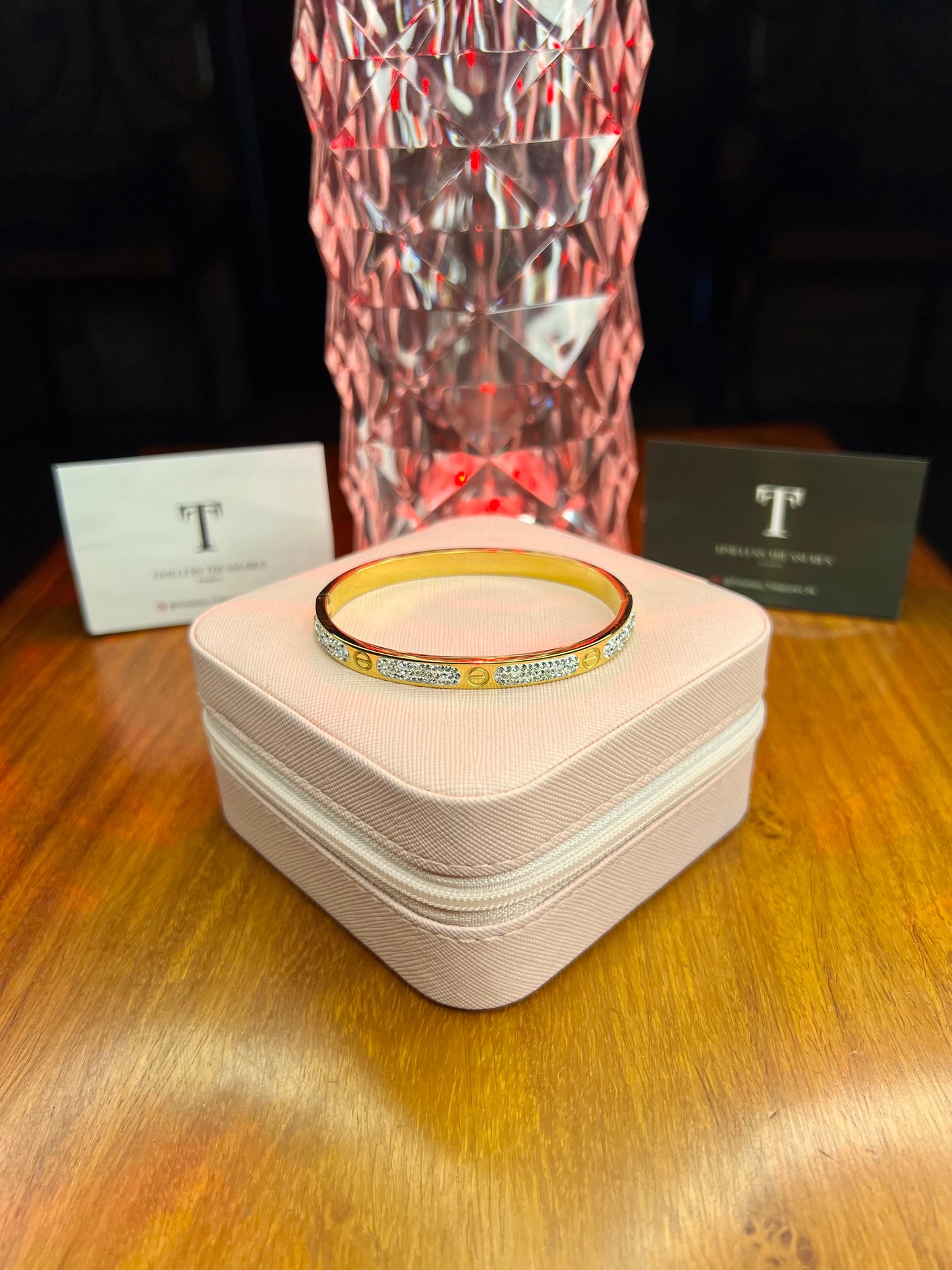 Premium Quality Stainless Steel 18k Cartier Luxury Zircon Handcuff