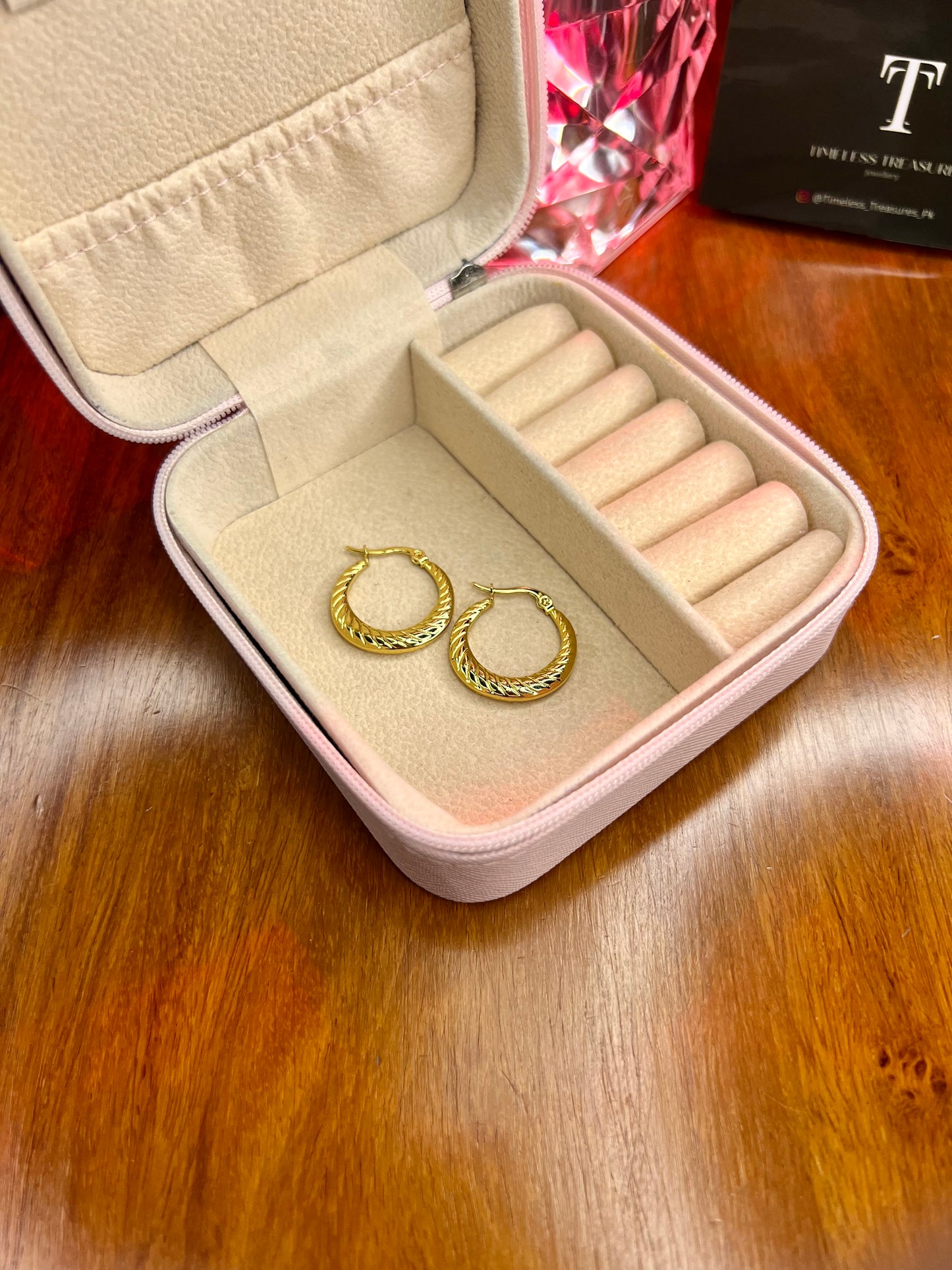 Premium Quality Stainless Steel 18k Luxury Gold Hoops