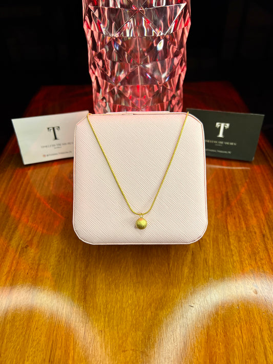 Premium Quality Stainless Steel 18k Gem Ball Necklace