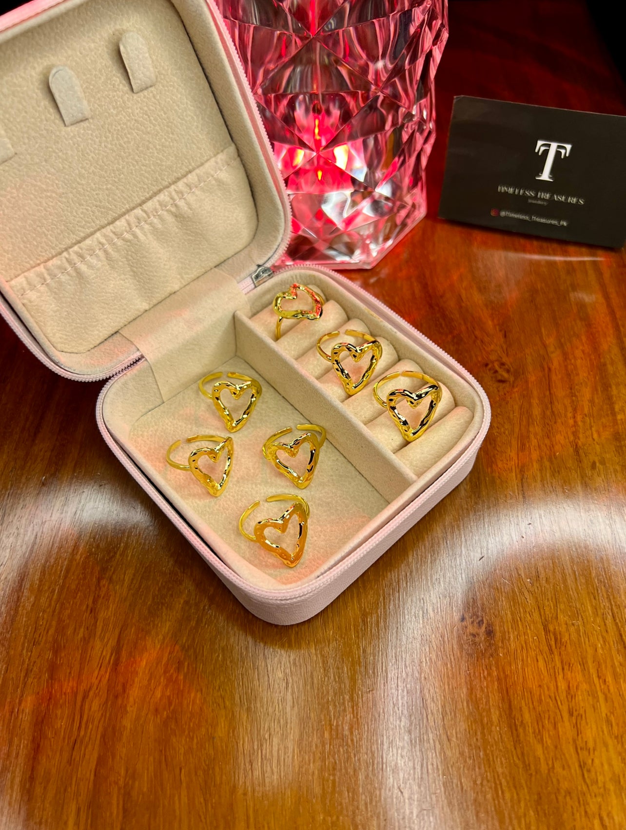 Premium Quality Stainless Steel 18k Eternal Love Heart Ring