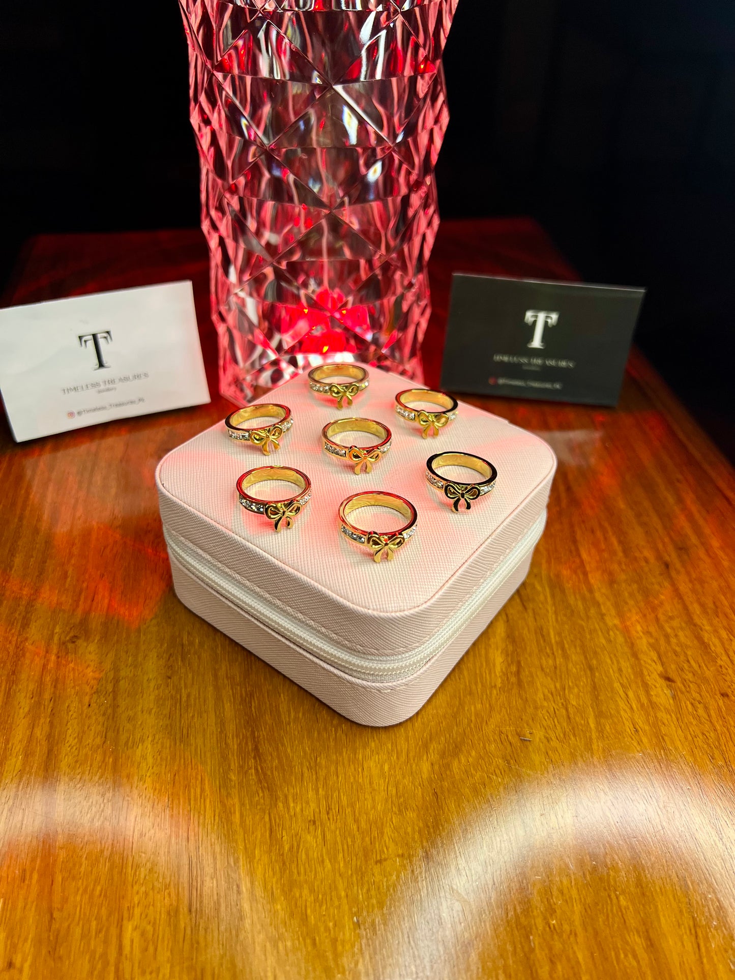 Premium Quality Stainless Steel 18k Gold Bow Ring