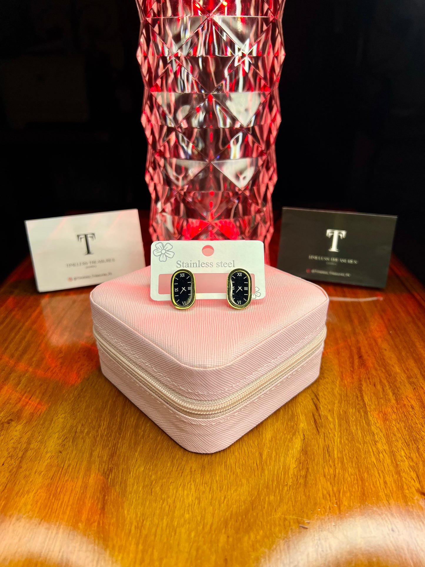 Premium Quality Stainless Steel 18k Timeless Watch EarStuds